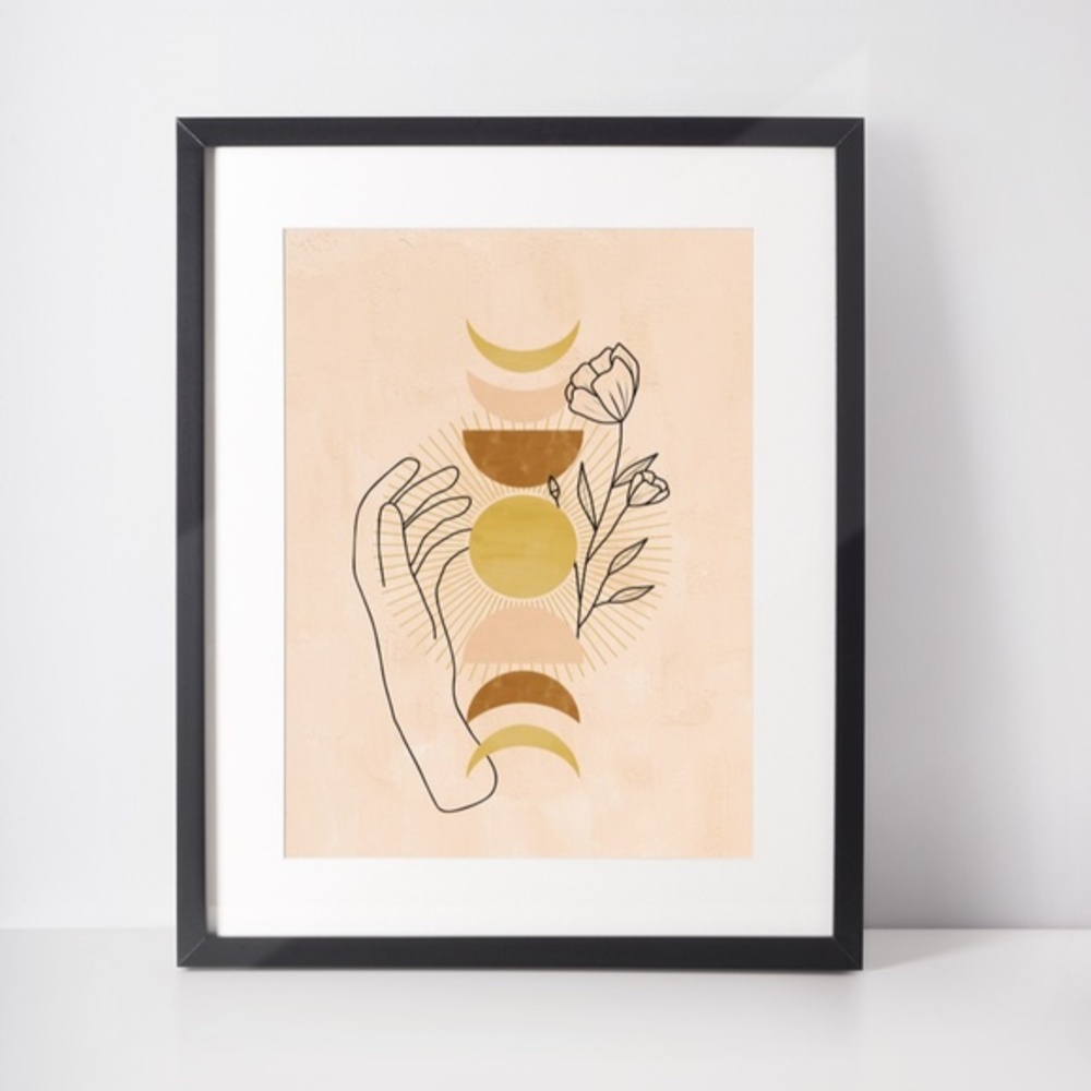 Wall Art Bohemian Celestial Hands Print Poster Illustration Unframed - Picture 6 of 6